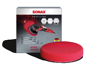 Полировочный круг красный жесткий, 160 мм Sonax