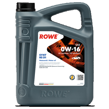 ROWE SYNT RS D1 SAE 0W-16 (ASIA) 5L